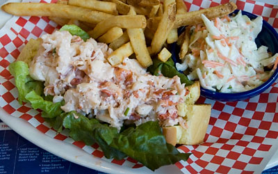Lobster roll at Legal Seafood in Baltimore