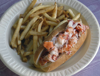 The lobster roll at Susan's Fish and Chips, Portland